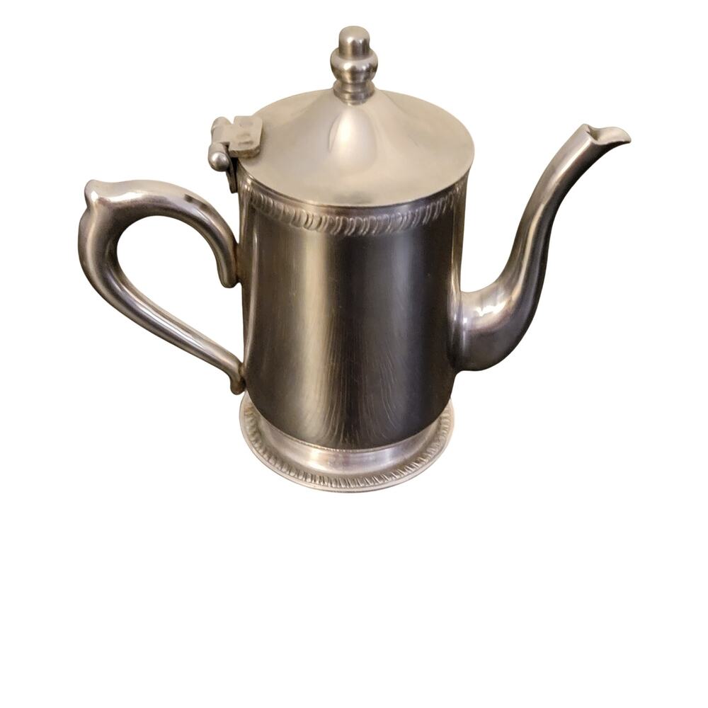 Vintage Brandware Stainless Steel Mini Teapot Coffee Pot Japan 4-B Mid Century